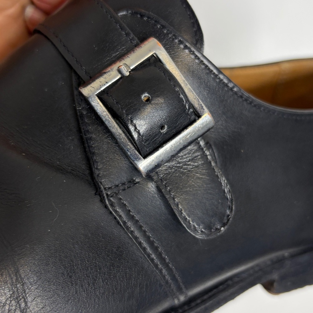 Crockett & Jones Mens Shoes UK 9 G US 10 Black Monk Strap Monkton Made in UK - Picture 11 of 15